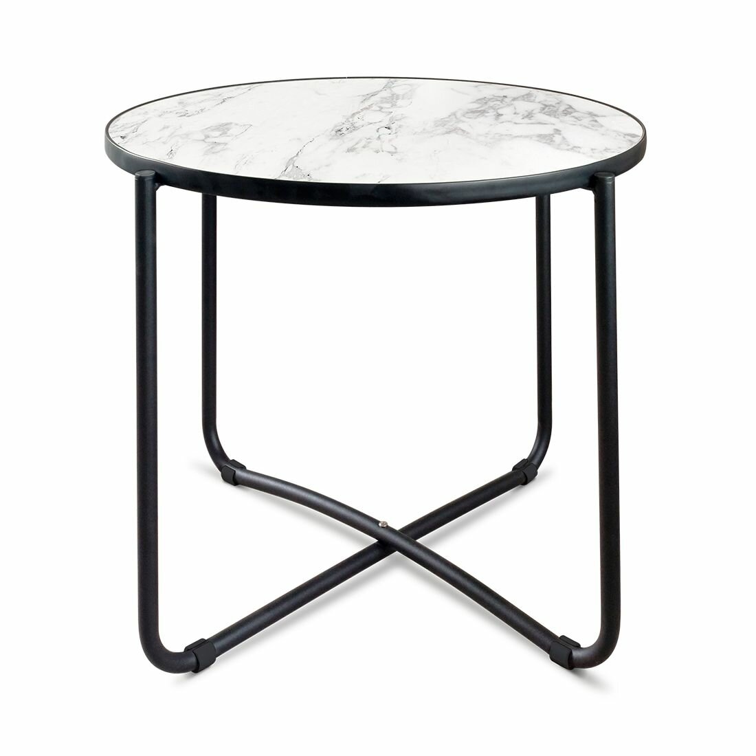 Стол журнальный Laksi Баттен цвет столешницы сабия цвет ножек черный 59.5х59.5х48 см.