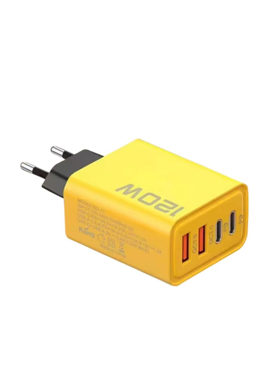 Сетевое зарядное устройство 120Вт, 4 выхода: 2xUSB QC3.0 + 2xType-C PD, для Apple и Android — фото 1