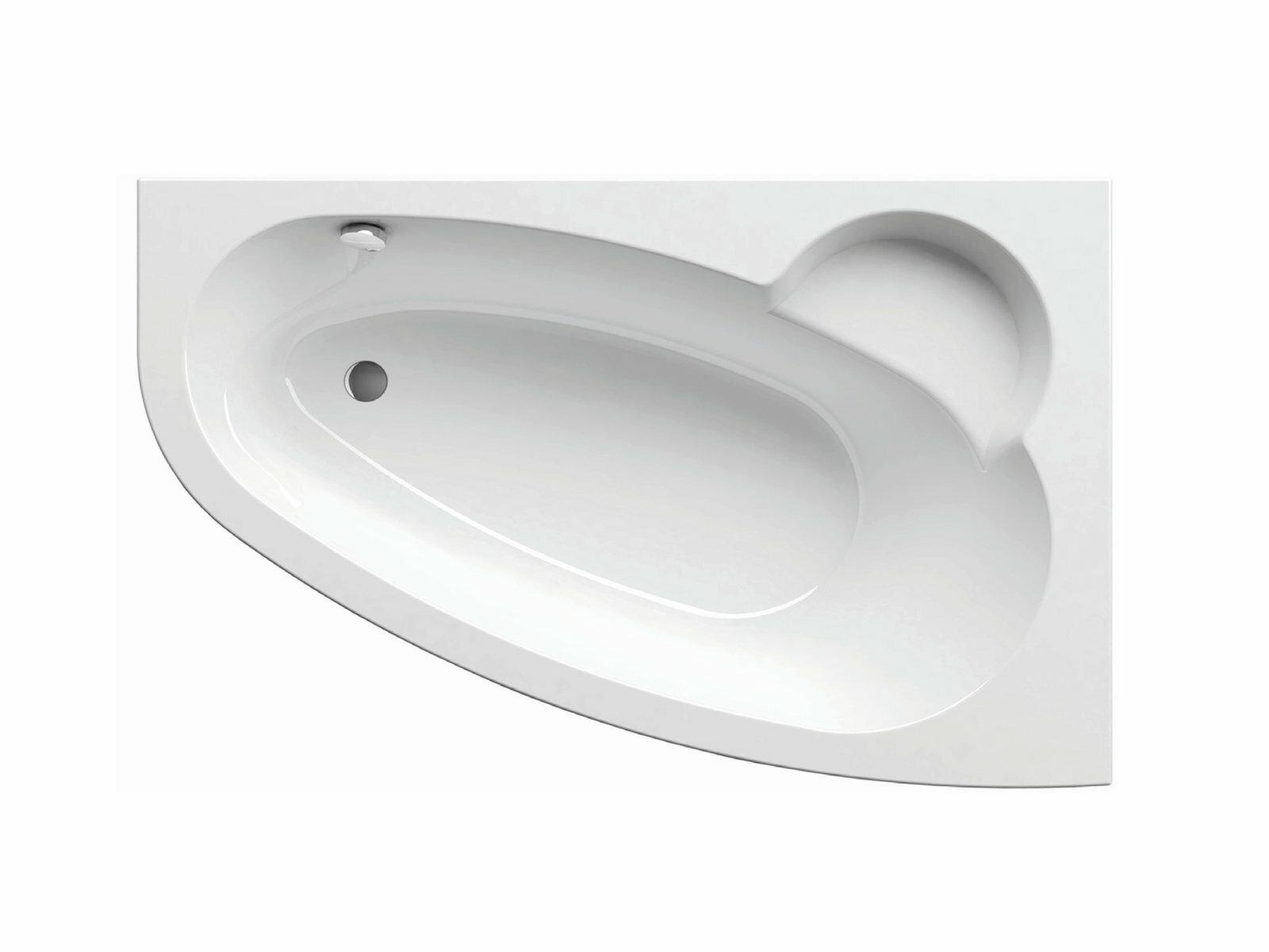 Ванна акриловая 170х110 Ravak Asymmetric C491000000 R белая угловая