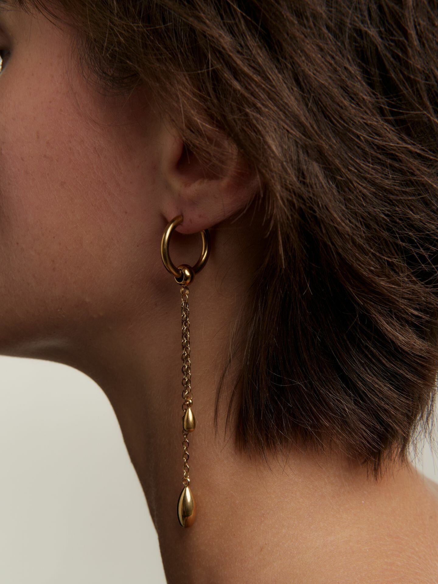 Серьги-трансформеры RESURS, золотой — фото 1