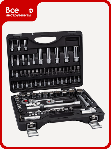 Изображение товара Набор инструментов FORCE 94 предмета с 6-гранными головками 1/4" 1/2" 4941R-5