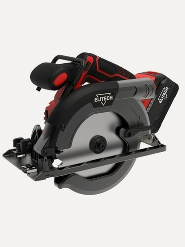 Изображение товара Циркулярная пила аккумуляторная ELITECH ПДА 2055БЛ, 165мм, 4 Ач, 4500 об/мин, 57 мм пропил