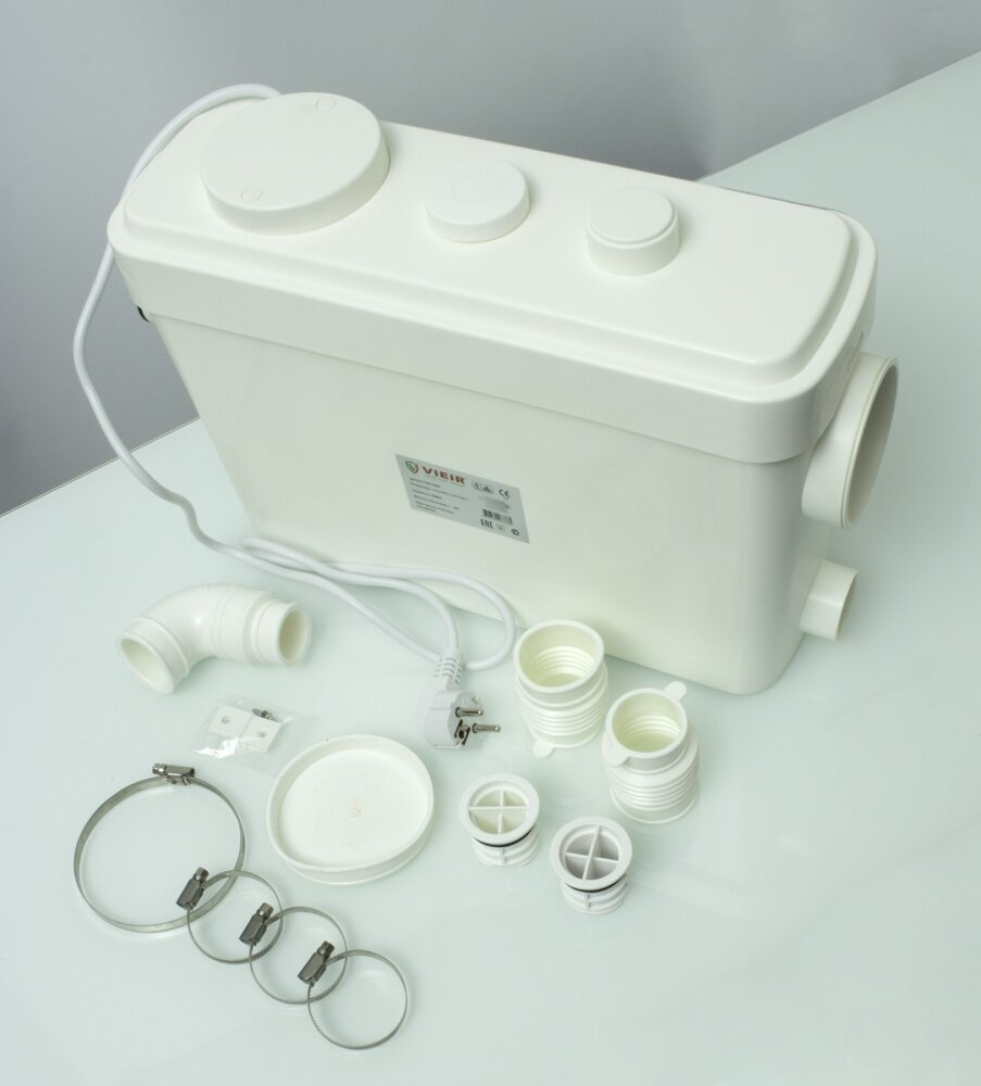 Канализационный насос с измельчителем для отвода из унитаза раковины 450 Вт Vieir VRCS450