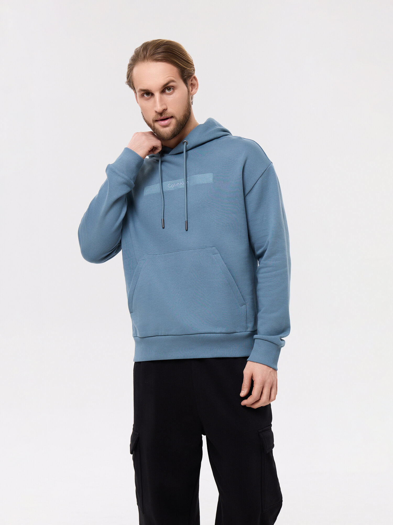 Толстовка CALVIN KLEIN, размер  L, , синий