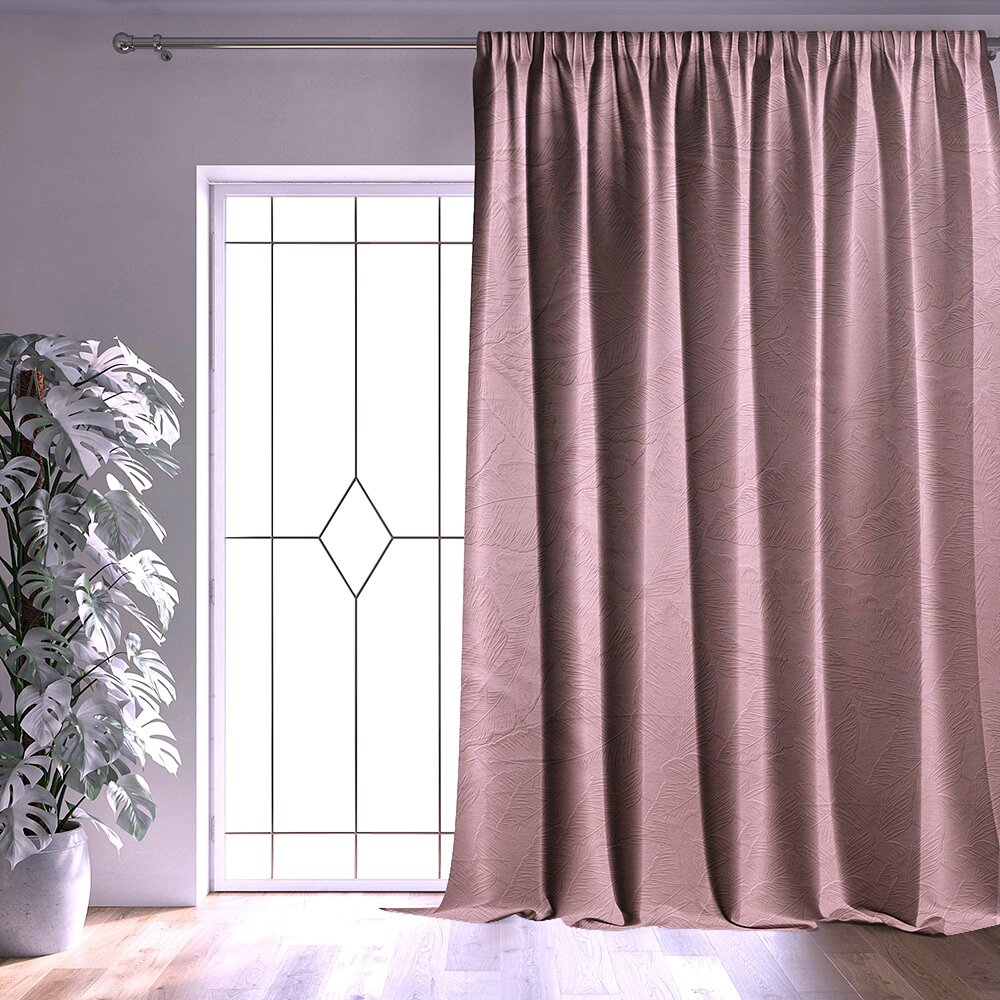 Штора LINA бархат 145х280 см пудровая