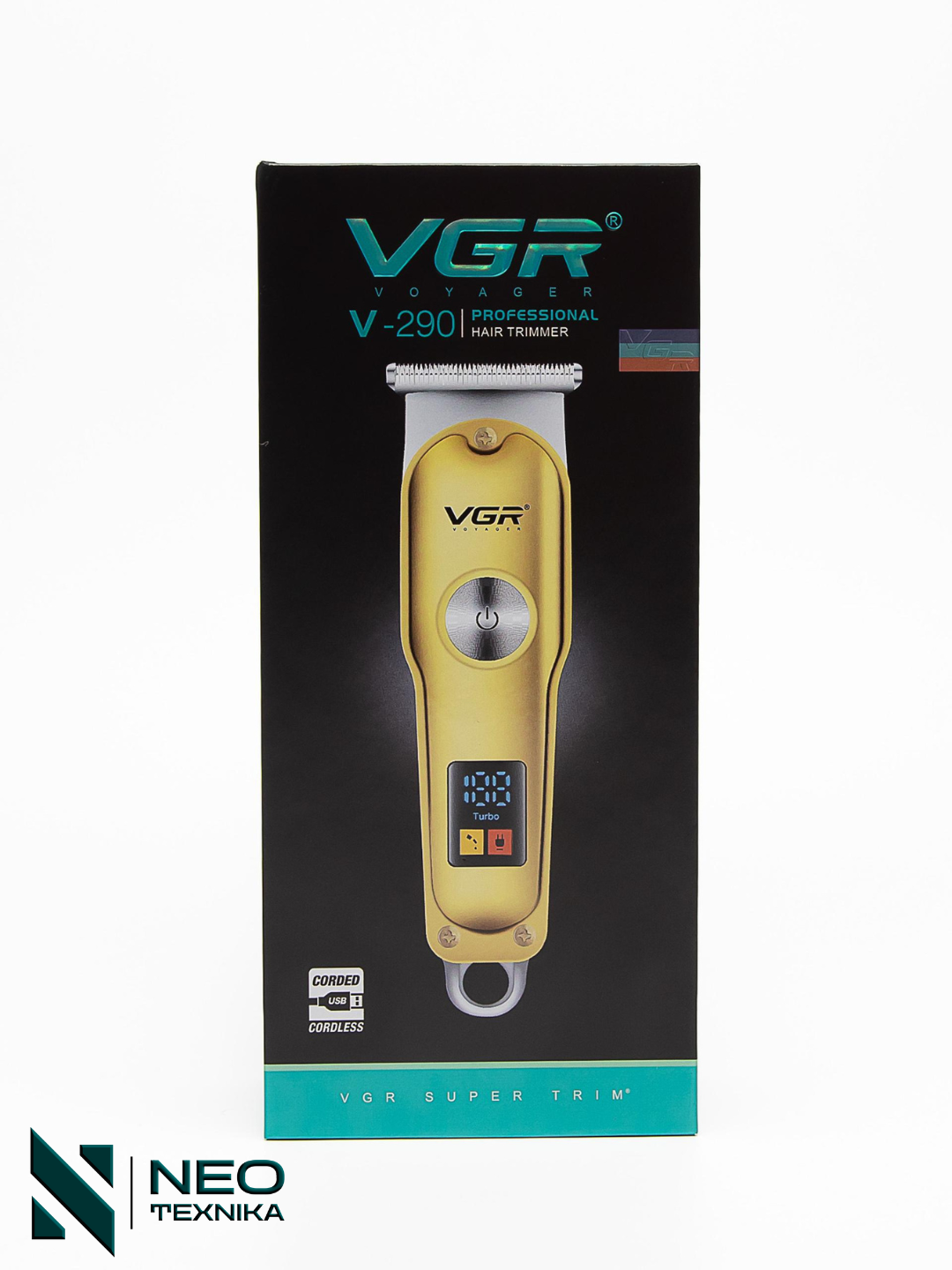 Профессиональная машинка для стрижки VGR V-290, для волос и бороды — фото 1
