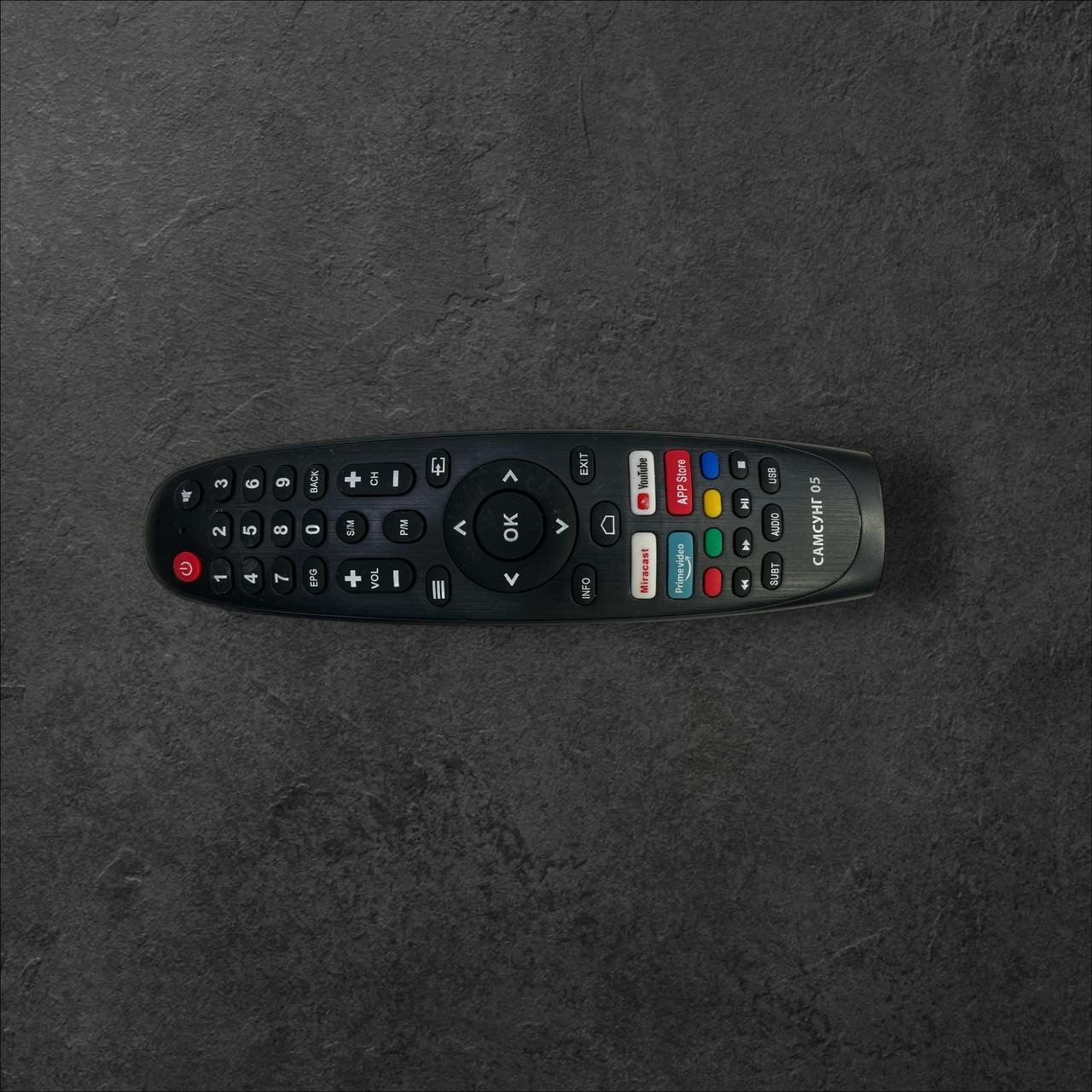 Универсальный пульт, для телевизор Samsung Smart , АБС-пластик, черный