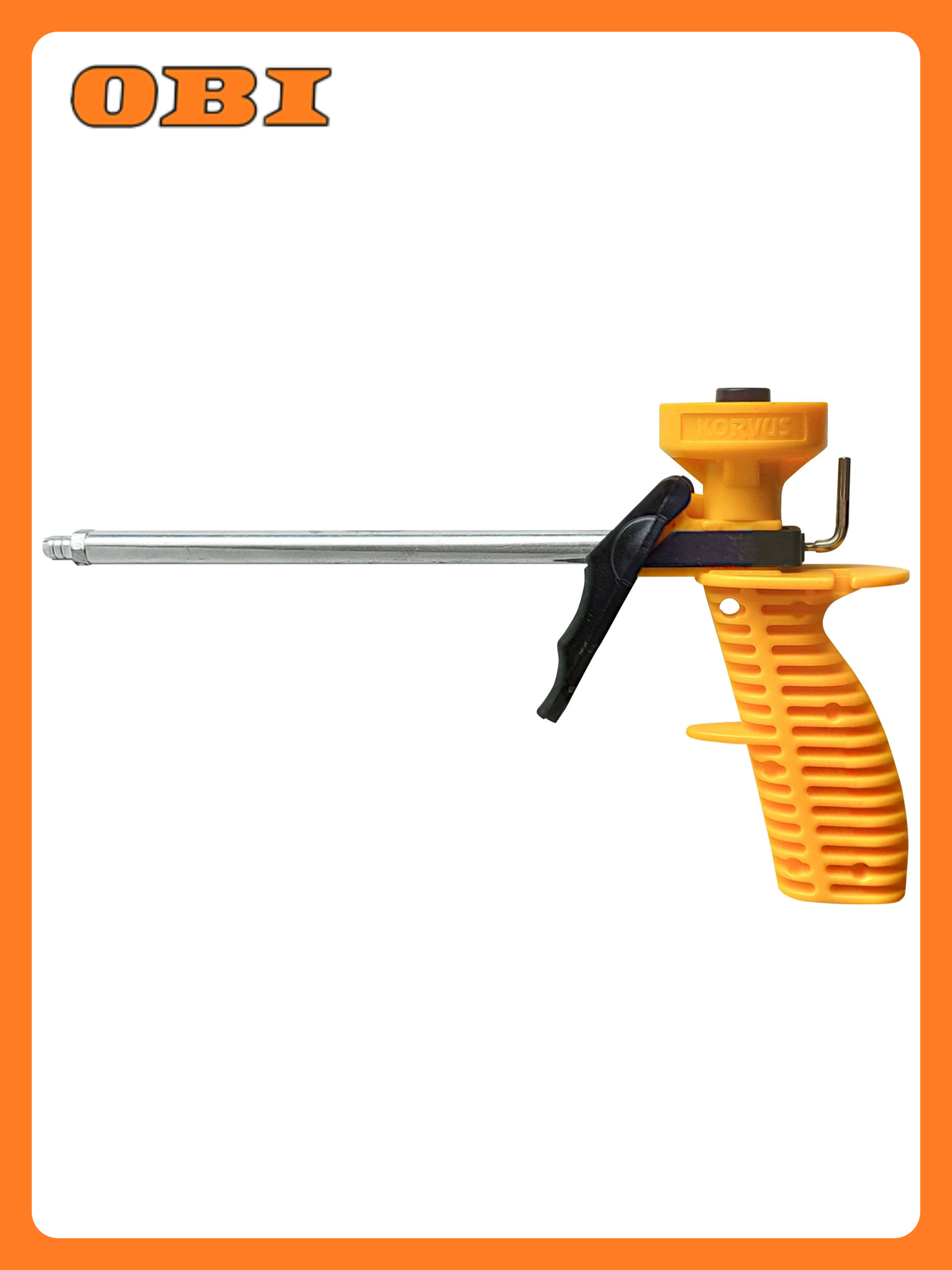 Пистолет для монтажной пены оранжевый нержавеющая сталь пластик