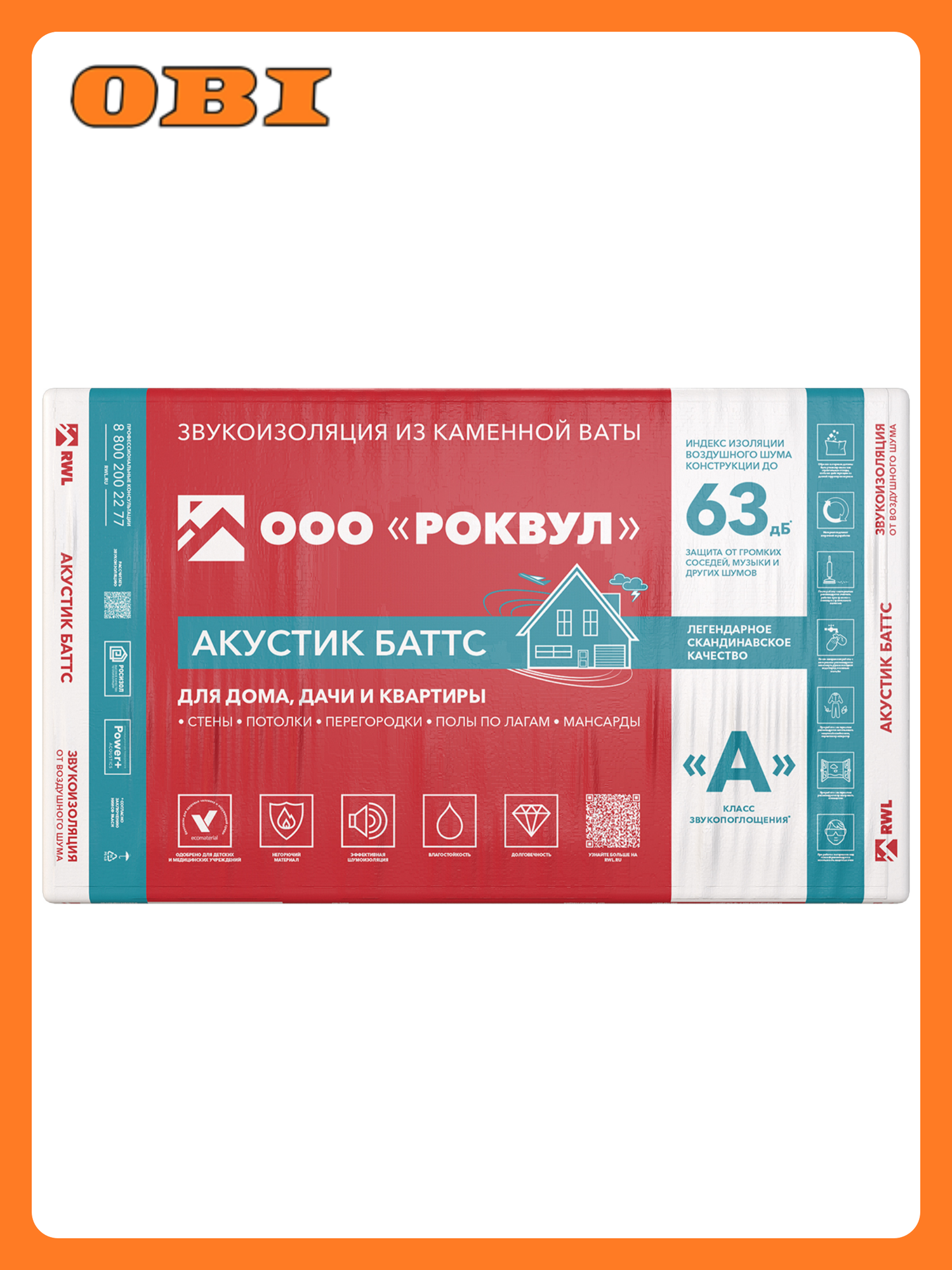 Звукоизоляционные плиты ROCKWOOL 