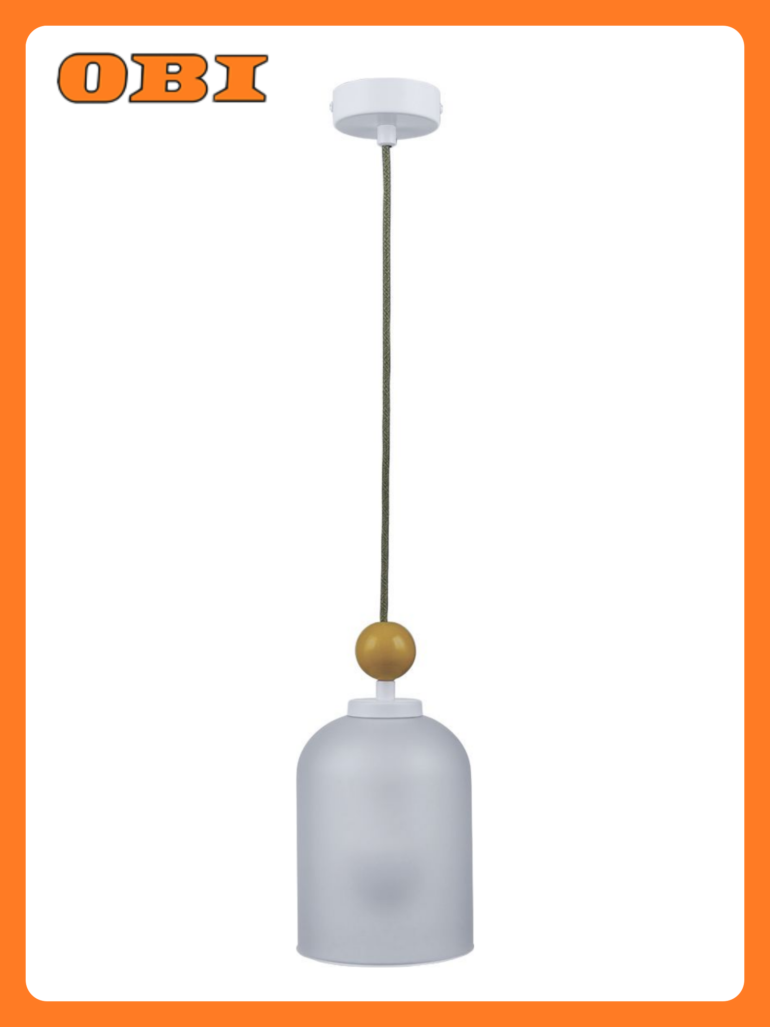 Подвес желтый декоративный 1хЕ27х75 Вт белый 118x14 см