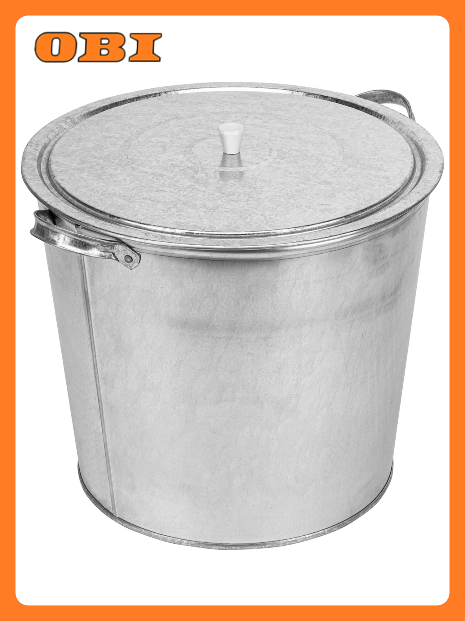 Бак для воды оцинкованный с крышкой (крышка с ручкой) 32л без крана Россия// Сибртех