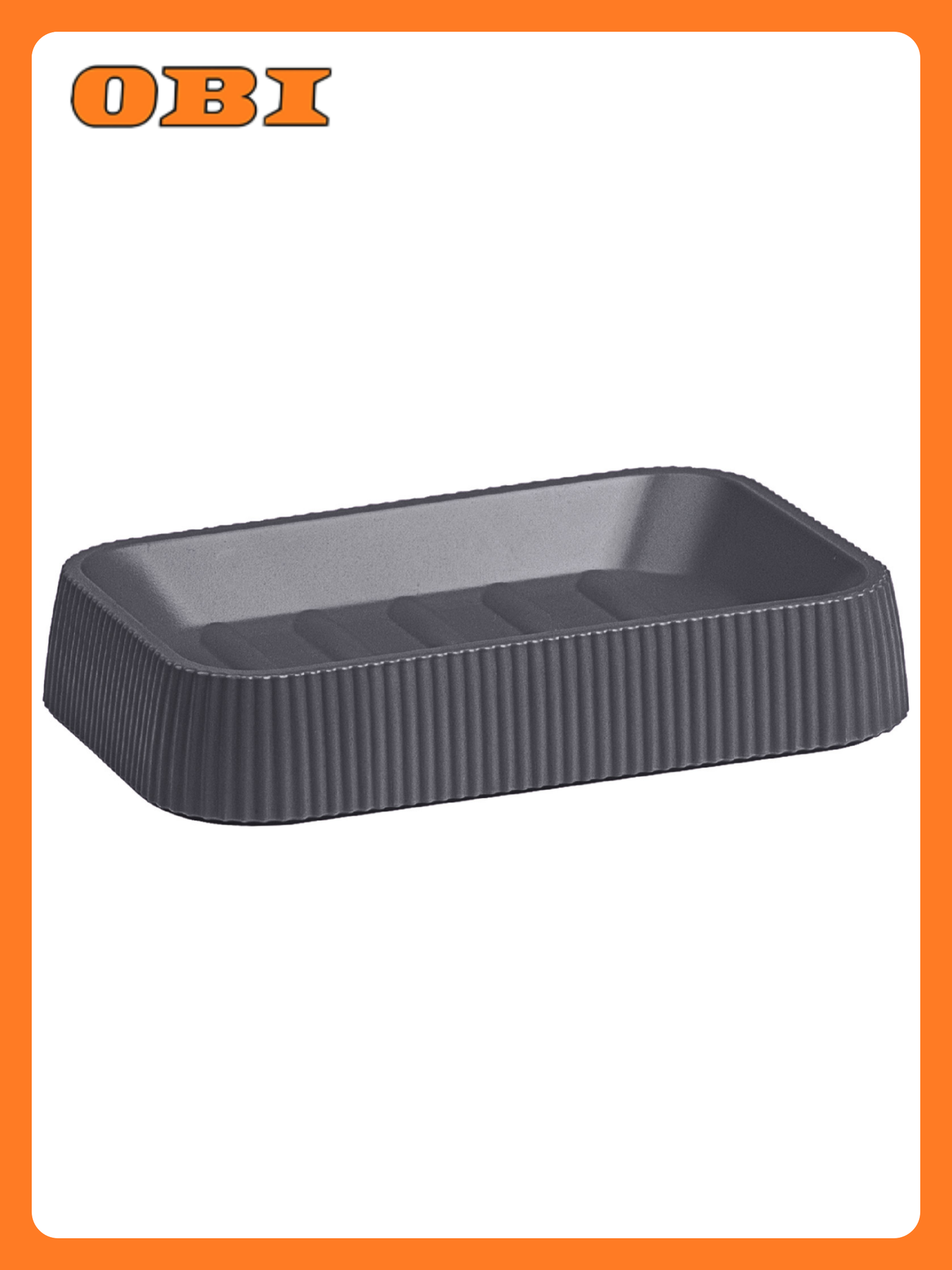 Мыльница Fixsen Fog Gray серая матовая пластик 2.5 см x 13.2 см