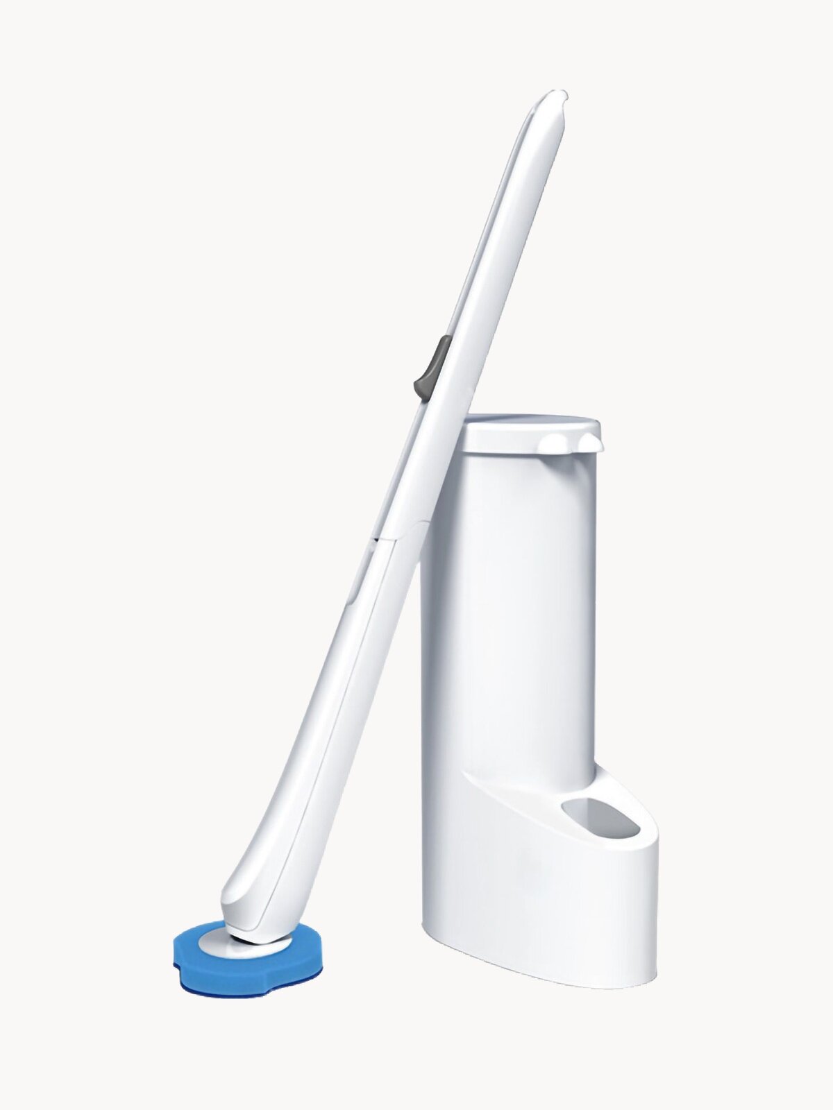 Бесконтактный ёршик для унитаза напольный со сменными насадками/TOHOMU/антибактериальный/белый