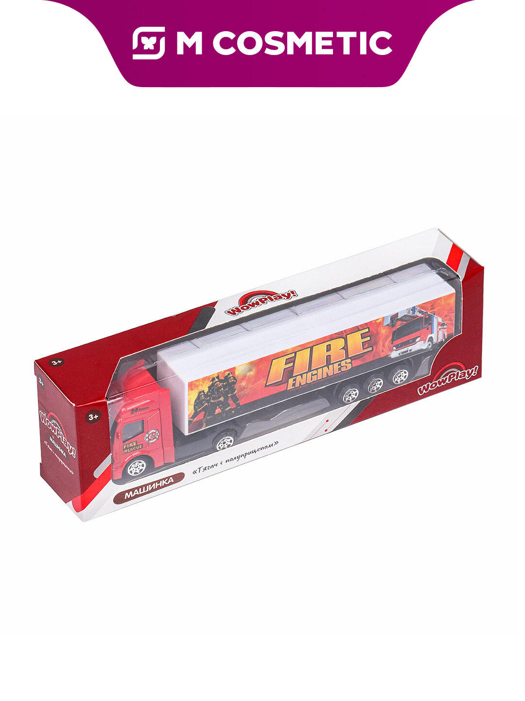 Тягач WowPlay! "Тягач", с полуприцепом, 1:64, металл, в ассортименте