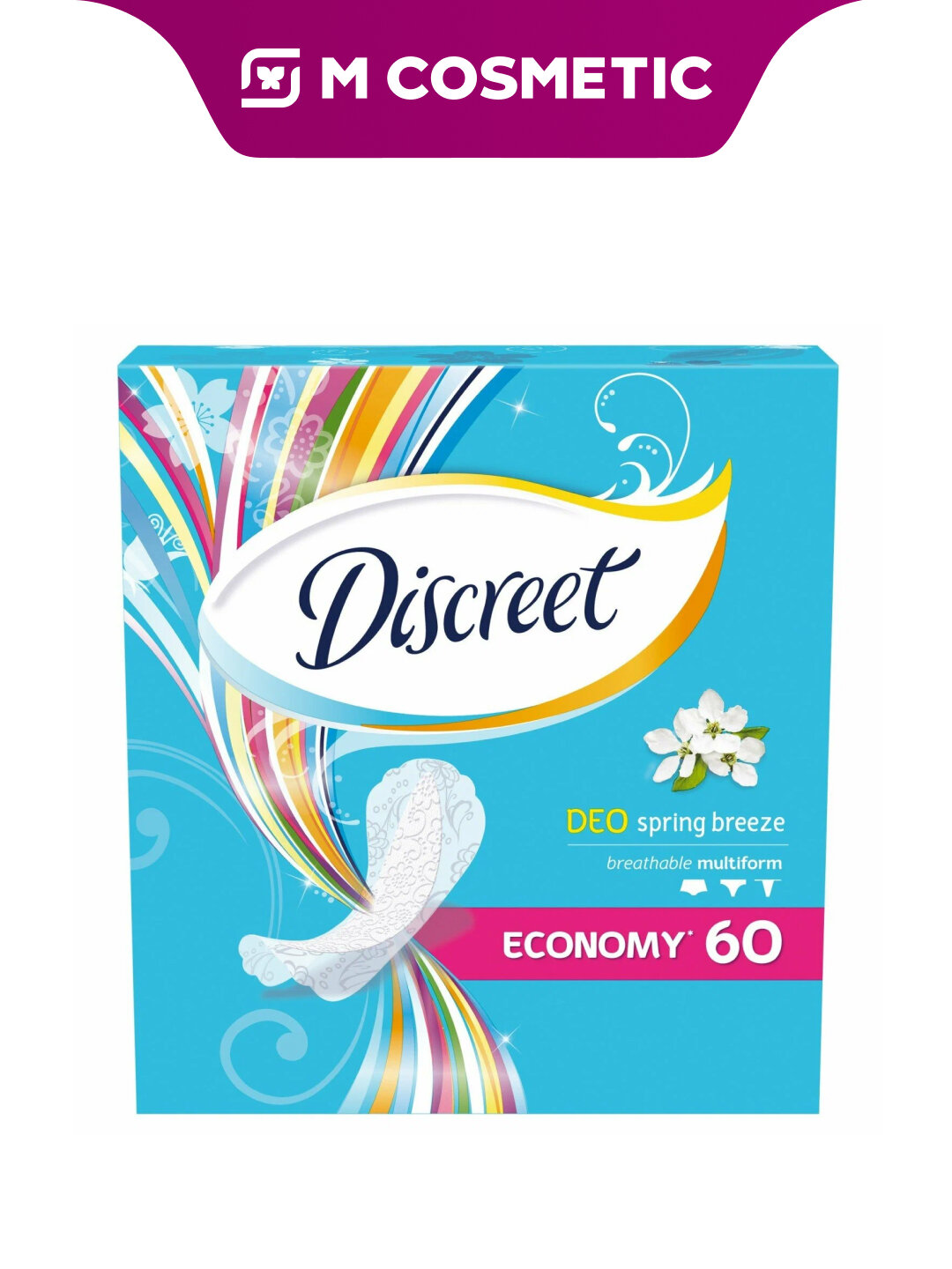 DISCREET Deo Ежедневные прокладки Spring Breeze 60шт для свежести каждый день