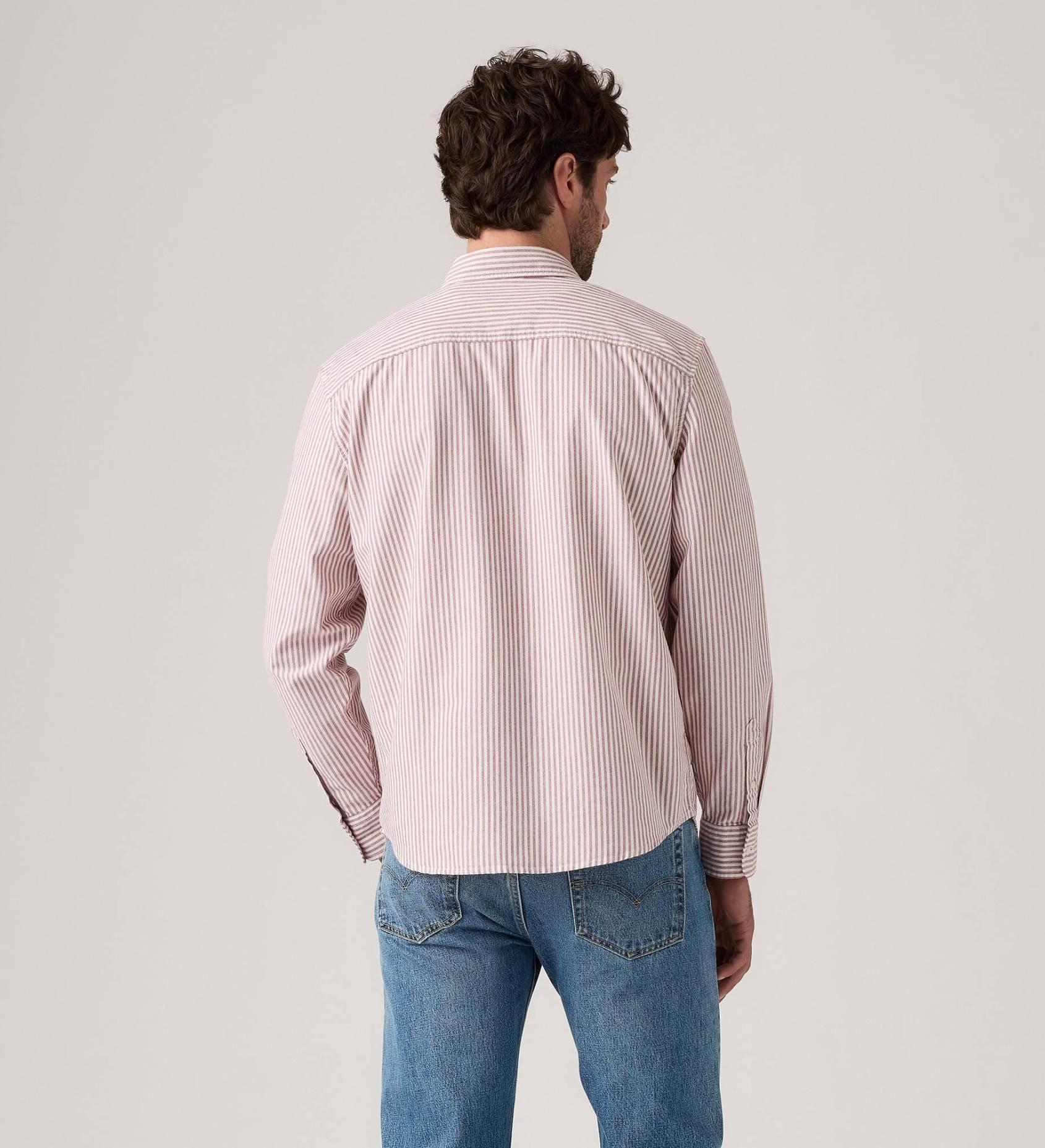 Рубашка Levi's, размер M, белый/коричневый — фото 1