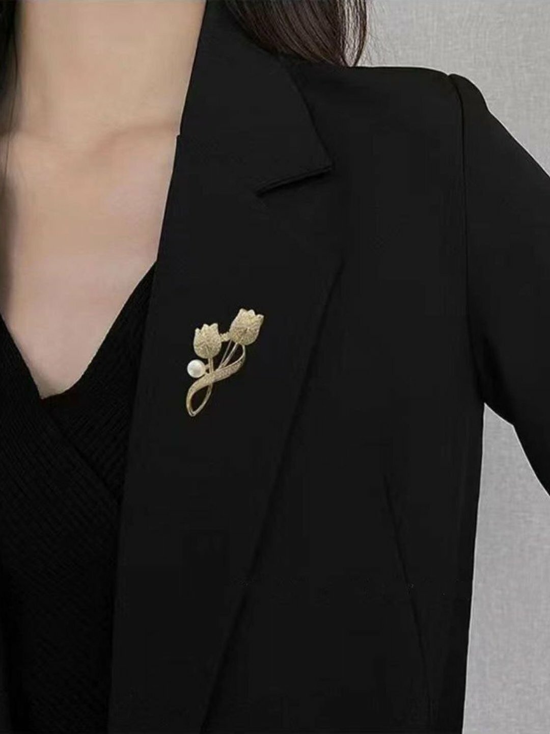 Брошь, искусственный камень