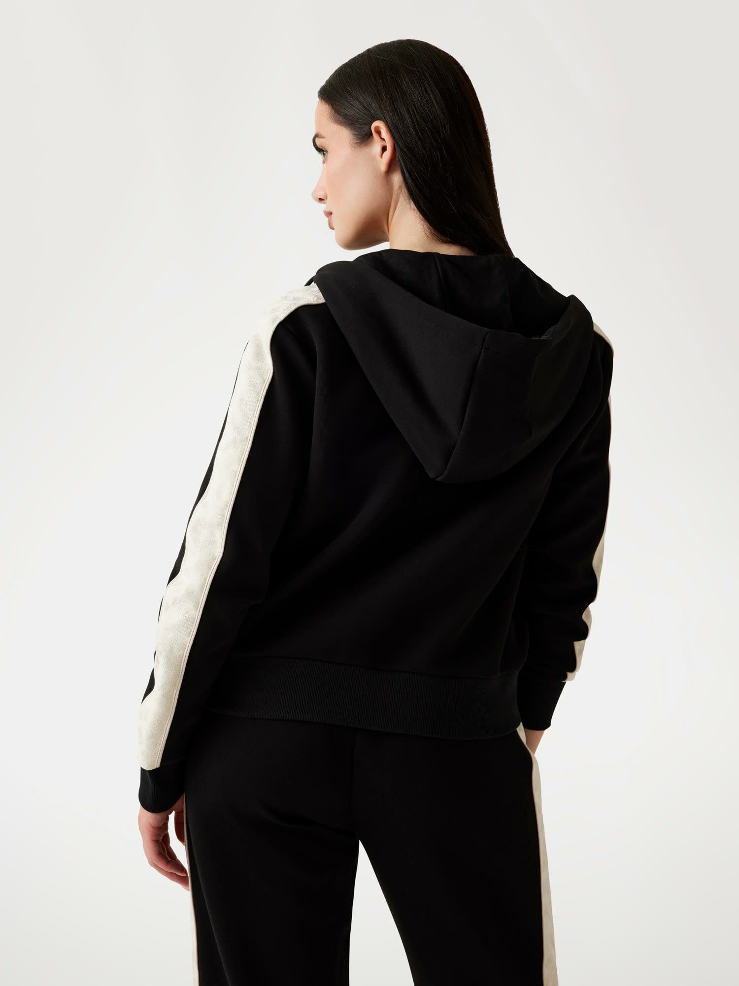 Толстовка GUESS MARYELLA FULL ZIP SWEATSHIRT, , размер XL, , черный — фото 1