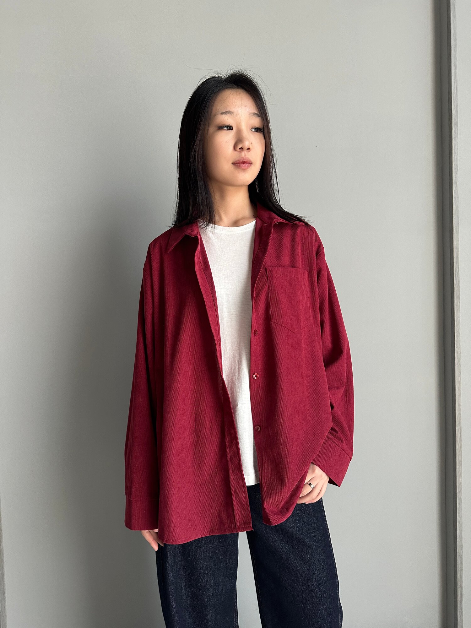 Рубашка INK Черный, бордовый, размер Std, бордовый — фото 1