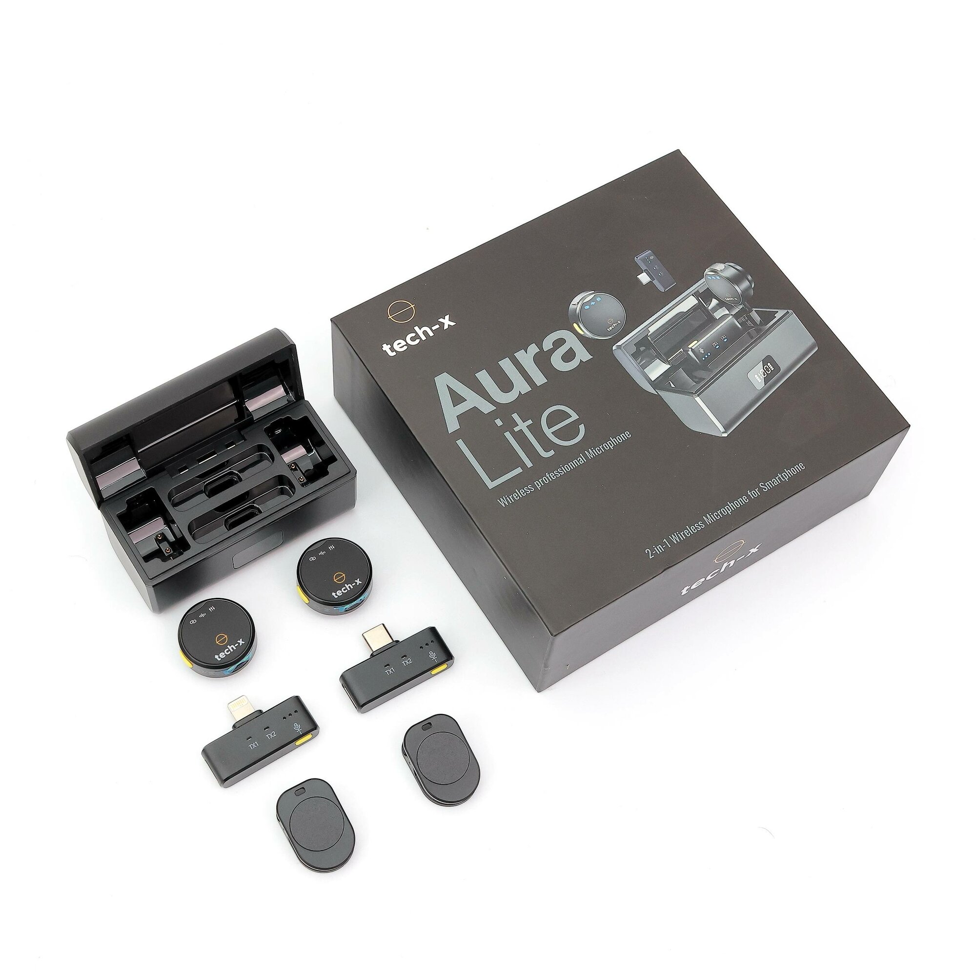 Петличка микрофон Tech-X Aura Lite black для любители комфорта