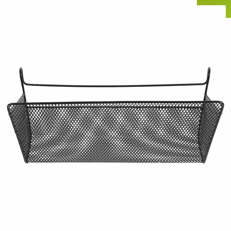 Подвесная корзина для кровати JVO024816SBJ1ZHFU черная металлическая органайзер без сверления для dorm и спальни — фото 1