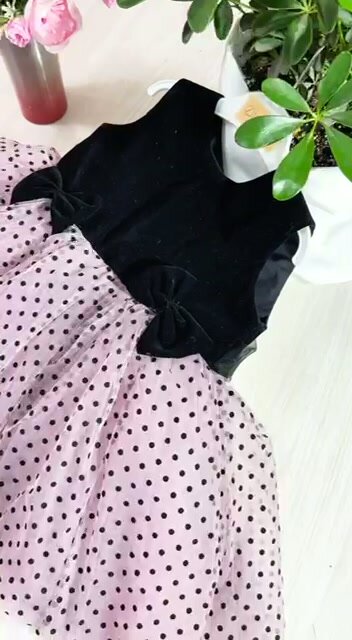 Платье, размер 3, черно-розовый — фото 1