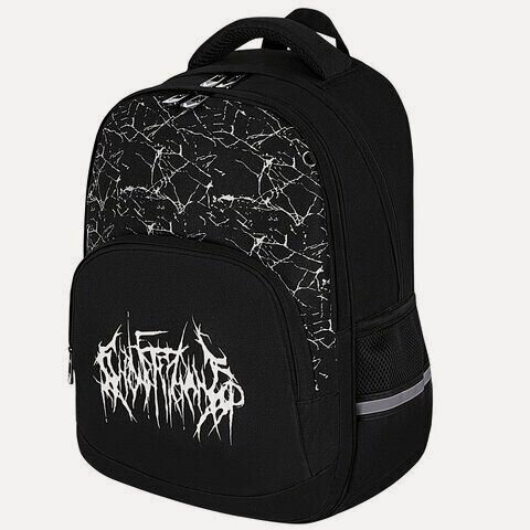 Изображение товара Рюкзак BRAUBERG SOFT, 2 отделения, 3 кармана, "Lettering", светящийся, 40х31х15 см, 272034