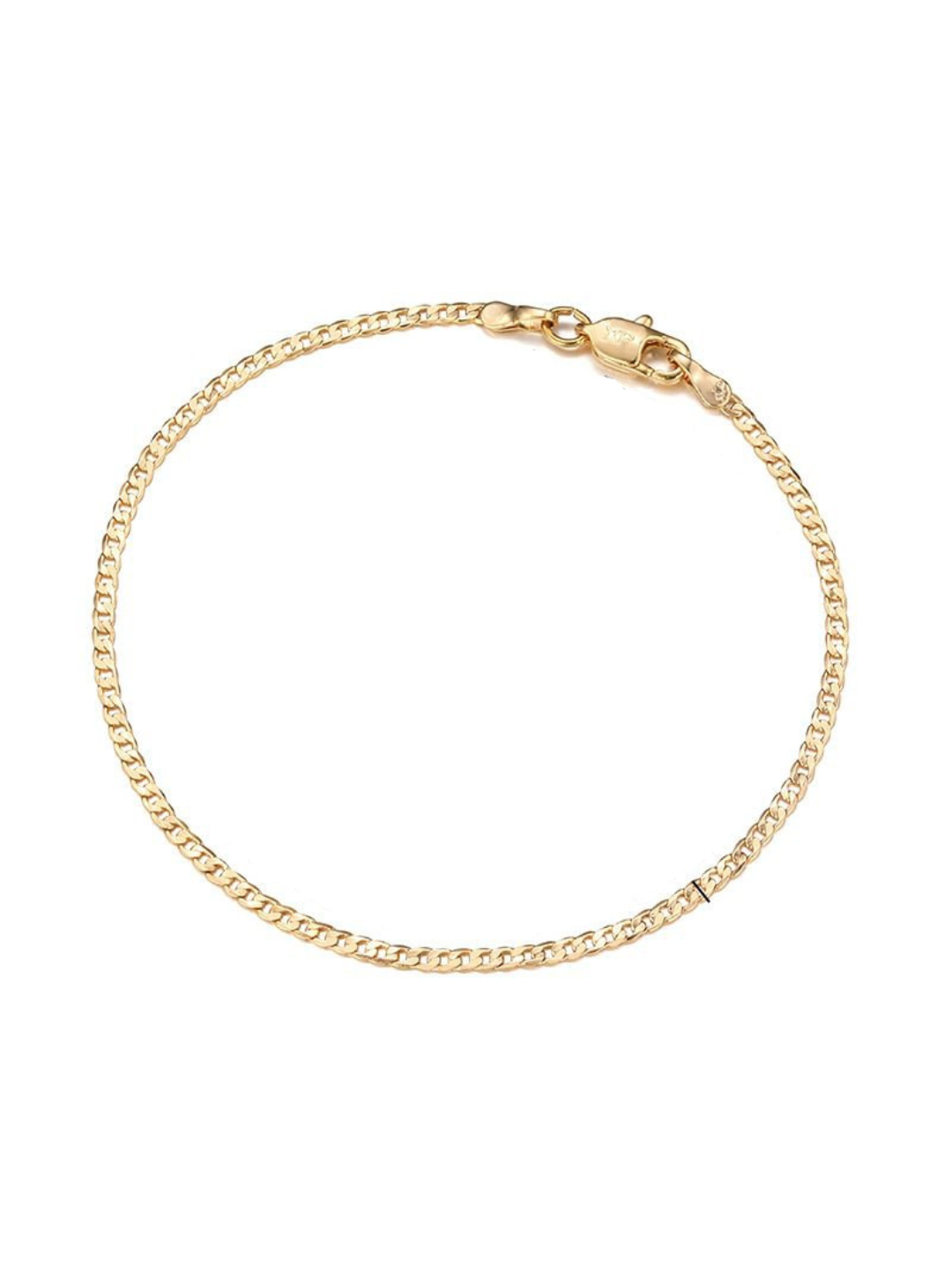 Браслет-цепочка, циркон, 1 шт., размер 19 см, размер one size, диаметр 19 см, lime — фото 1