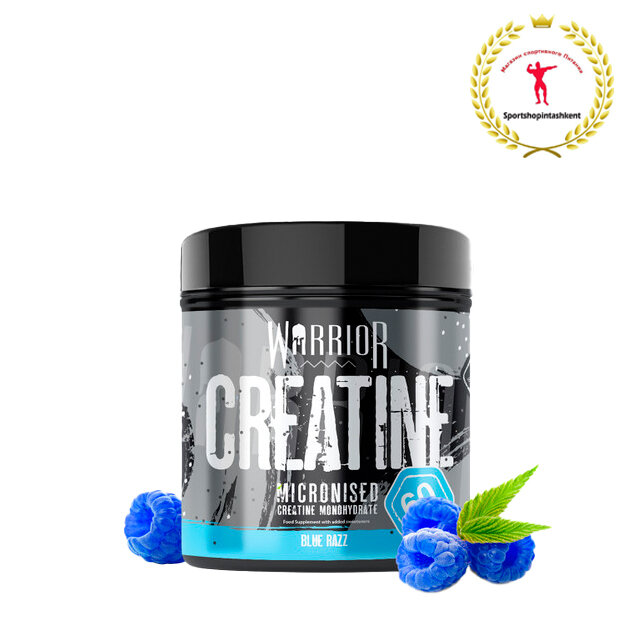Креатин Warrior Creatine Monohydrate Blue Razz, 300г, 60 порций — фото 1
