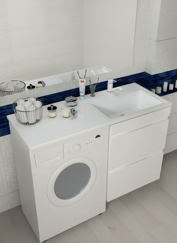 Изображение товара Раковина над стиральной машиной Uperwood Марсал 120 см, правая, белая