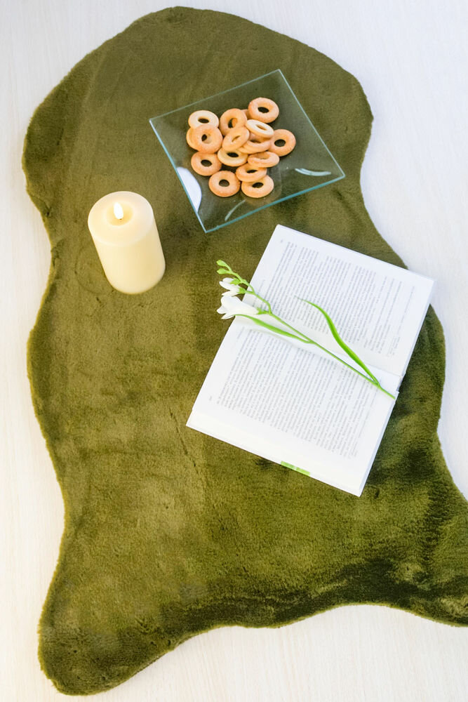 Декоративный коврик орсетто верде, искусственный мех, 90х50 см, Koopman International AAE330240