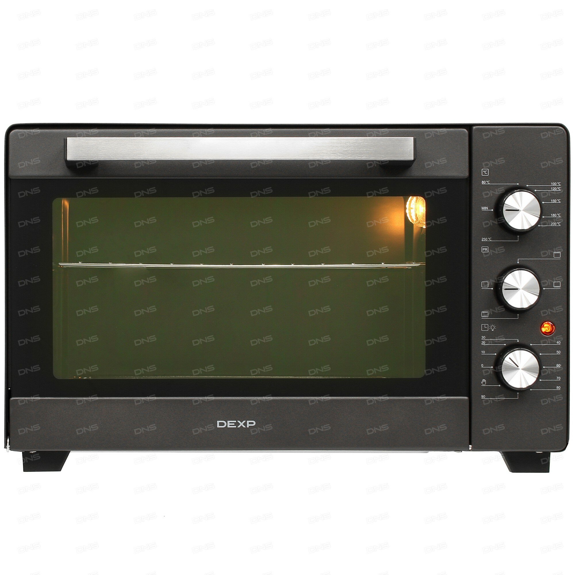 Мини-печь DEXP "VN-3400", черная, механическое управление, таймер