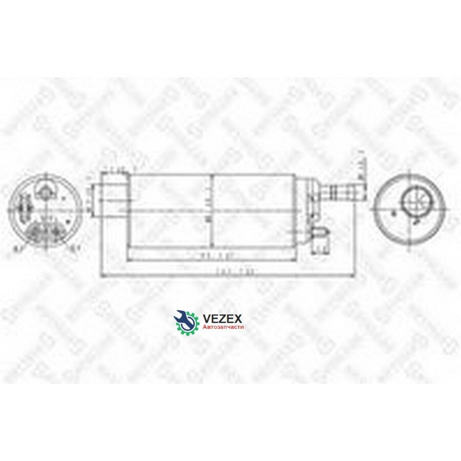 STELLOX 1001044SX насос топливный электрический! 4.0bar\ Audi A8 2.8/3.7/4.2 94> 2шт