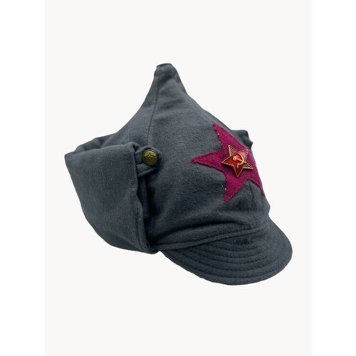 Шапка Буденовка РККА, пехота, летний шлем, Байковый, Малиновая звезда, Богатырка, демисезонная