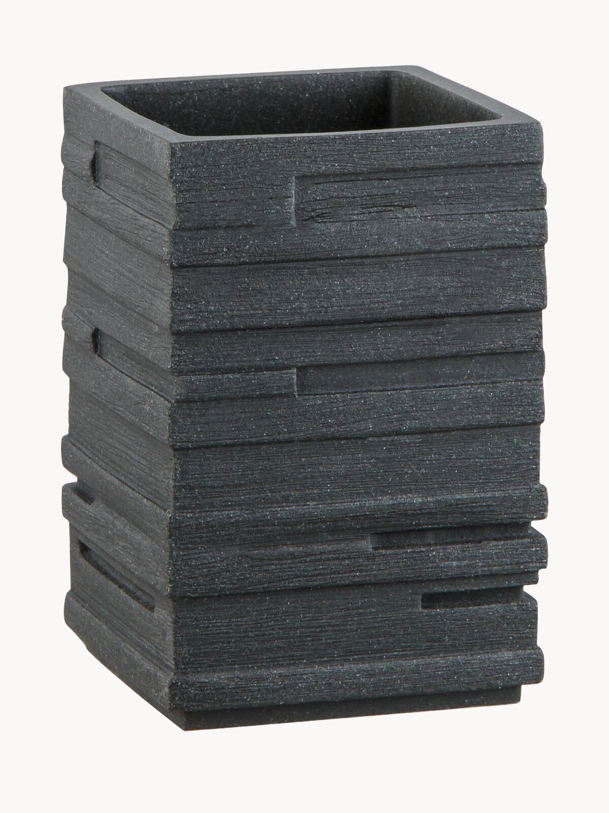 Стакан для зубных щеток PERFECTO LINEA Weathered Sand черный (35-151301)