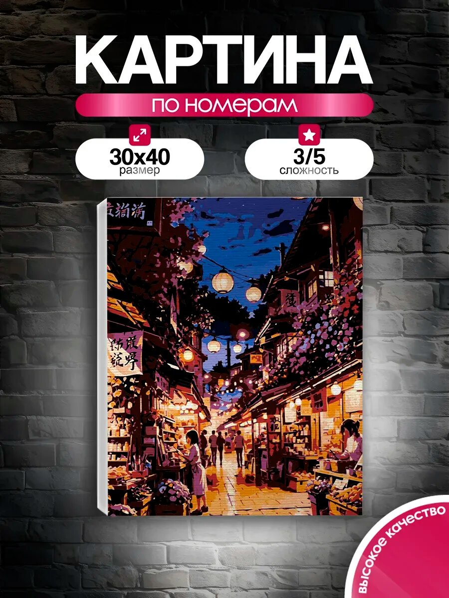 Картина по номерам 30x40 Япония