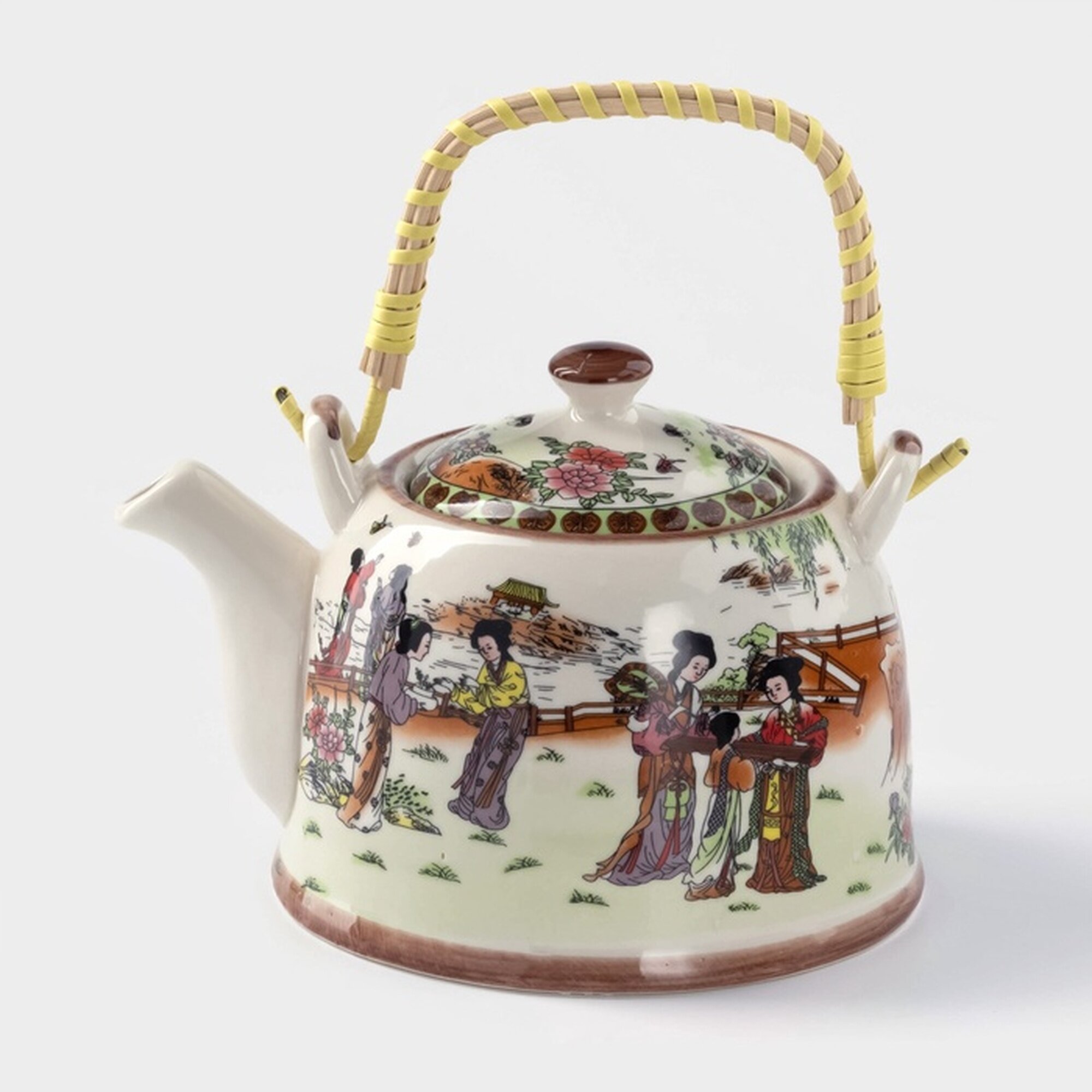 Чайник керамический заварочный с металлическим ситом «Парк» 900 мл