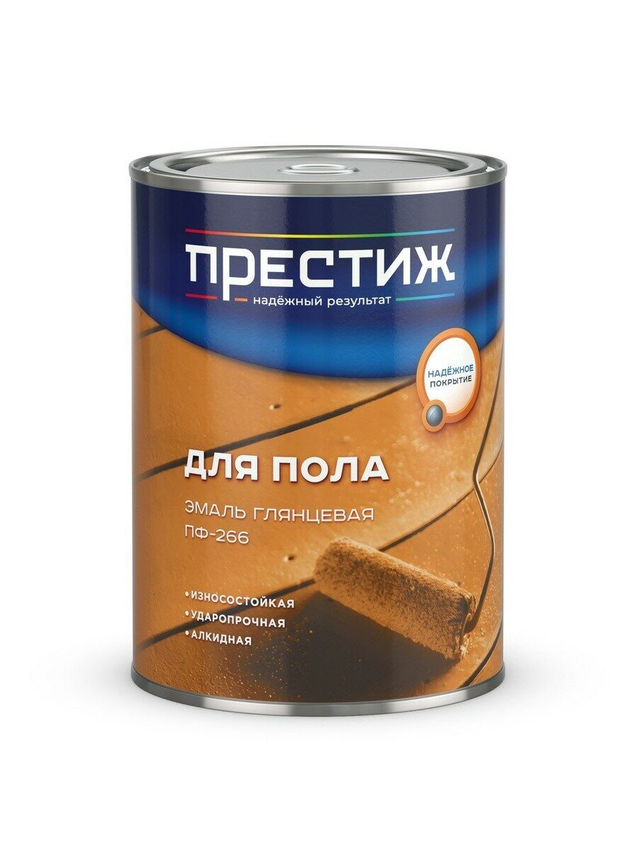 Эмаль Престиж ПФ-266 жёлто-коричневая 09 кг