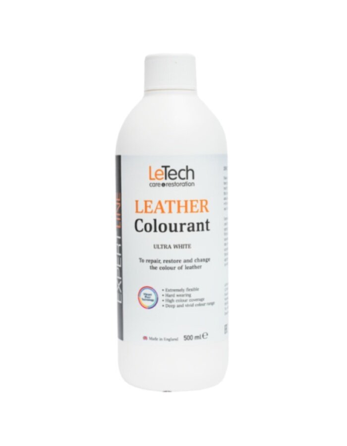LeTech Expert Line Краска для кожи (Leather Colourant) Ultra White, 500мл