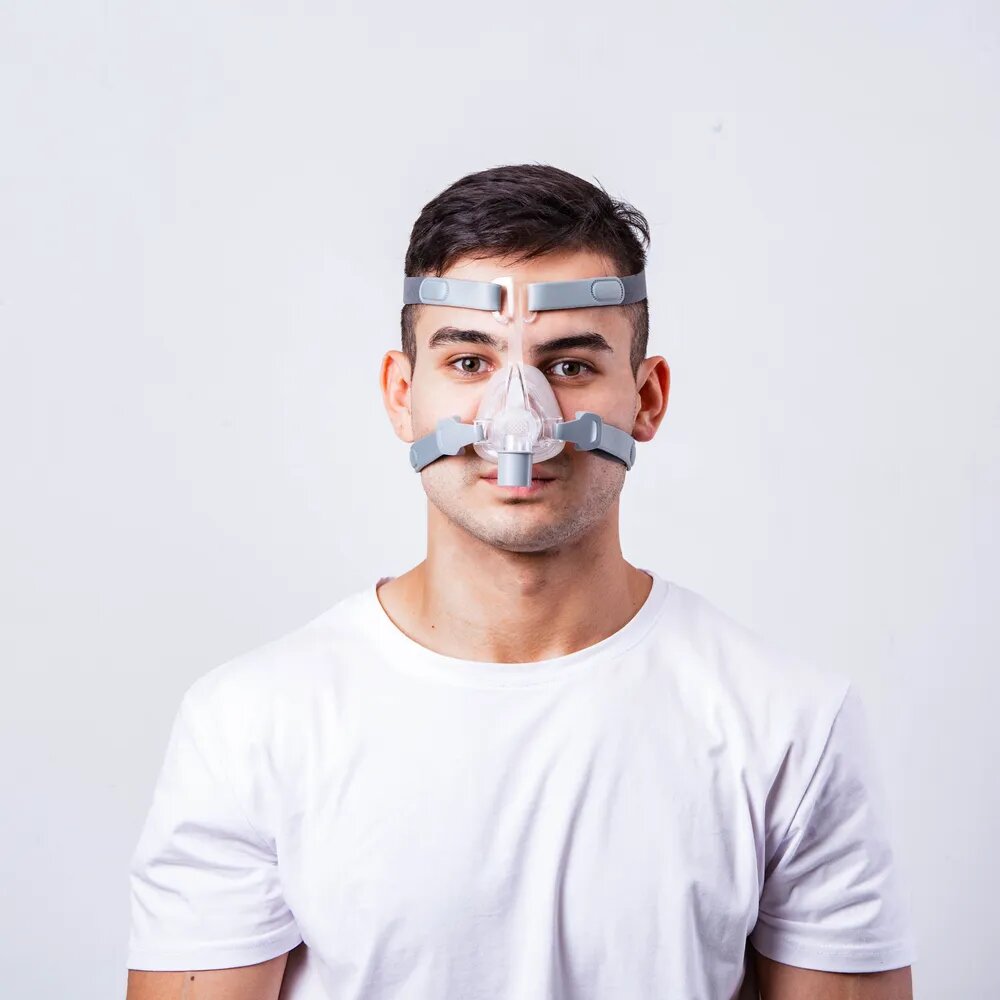 Изображение Носовая маска для ингалятора, с креплением к голове BMC CPAP СИПАП NM4 M