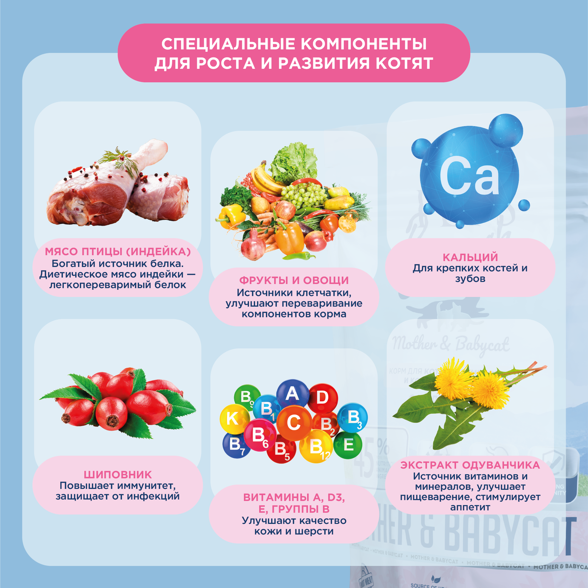 Корм сухой для котят с индейкой 400г — фото 1