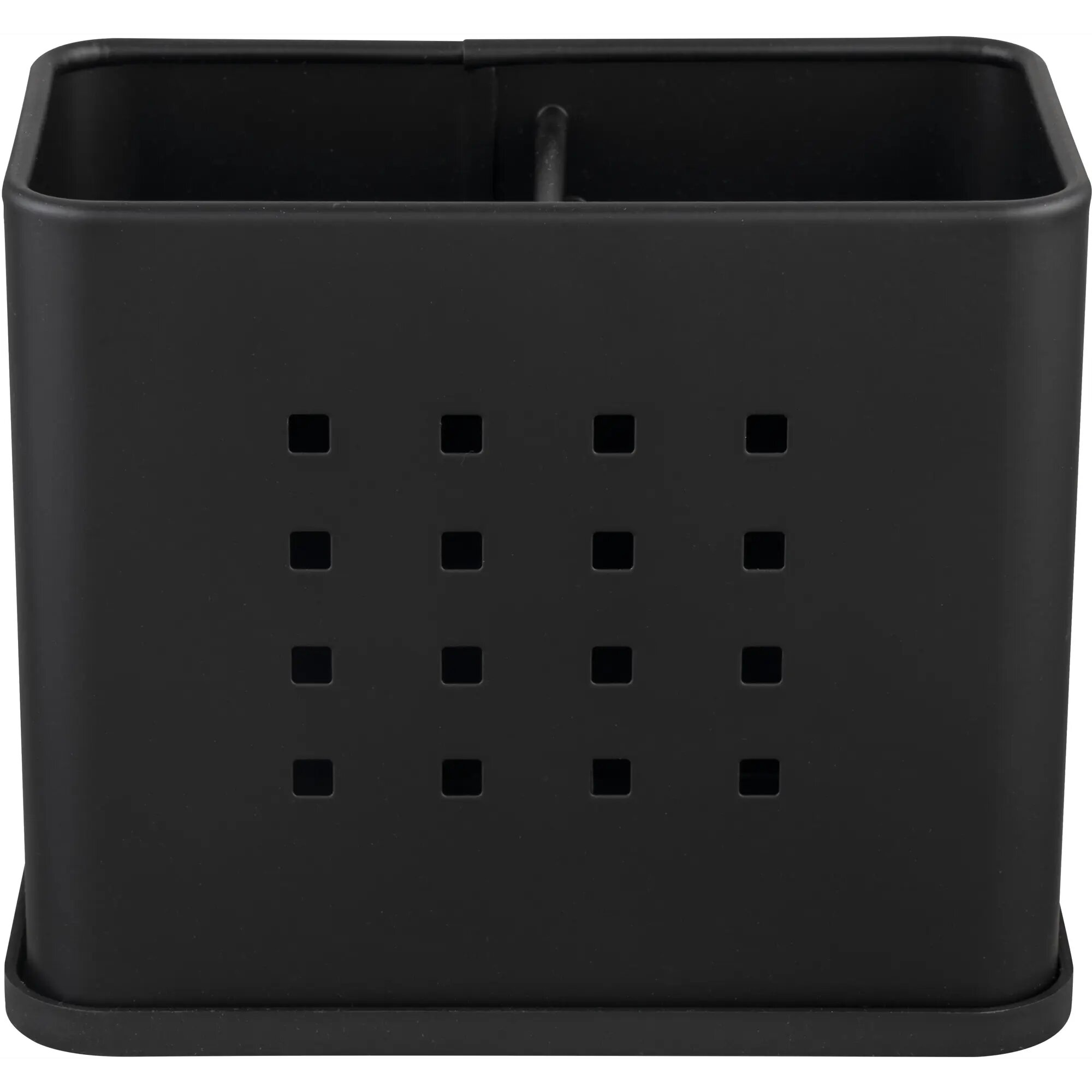 Лоток для столовых приборов 1 отсек Two Dolfins 16 3х13 5х9 5 см металл цвет черный