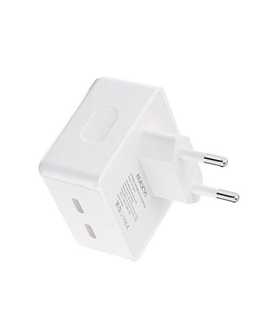 Сетевое зарядное устройство Maxvi (CHL-604PD) 2 х USB-C 40 Вт QC PD белый