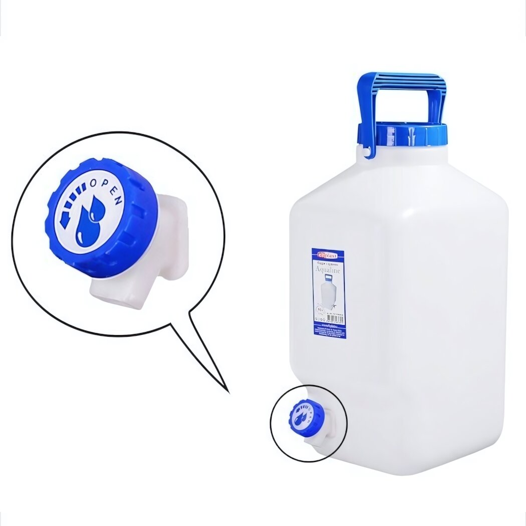 Бидон 'Aqualine' 10л с краном, пластиковый, цвет в ассортименте