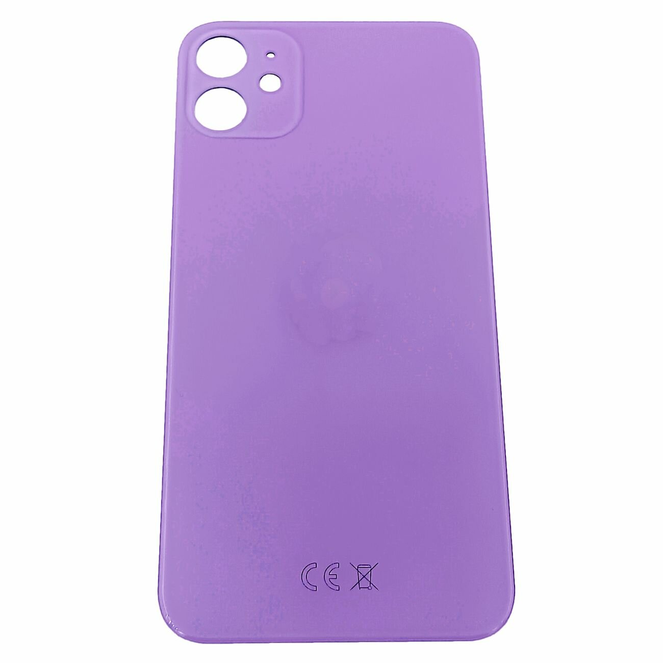 Задняя крышка для Apple iPhone 11 (A2221) Фиолетовый (стекло, монолит, широкий вырез под камеру) - Премиум
