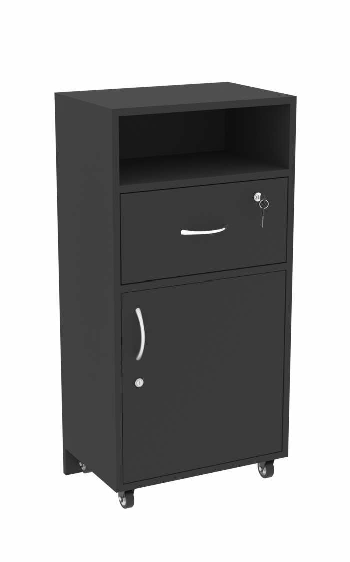 Прилавок под кассу серии слим №2 выкатной, Черный