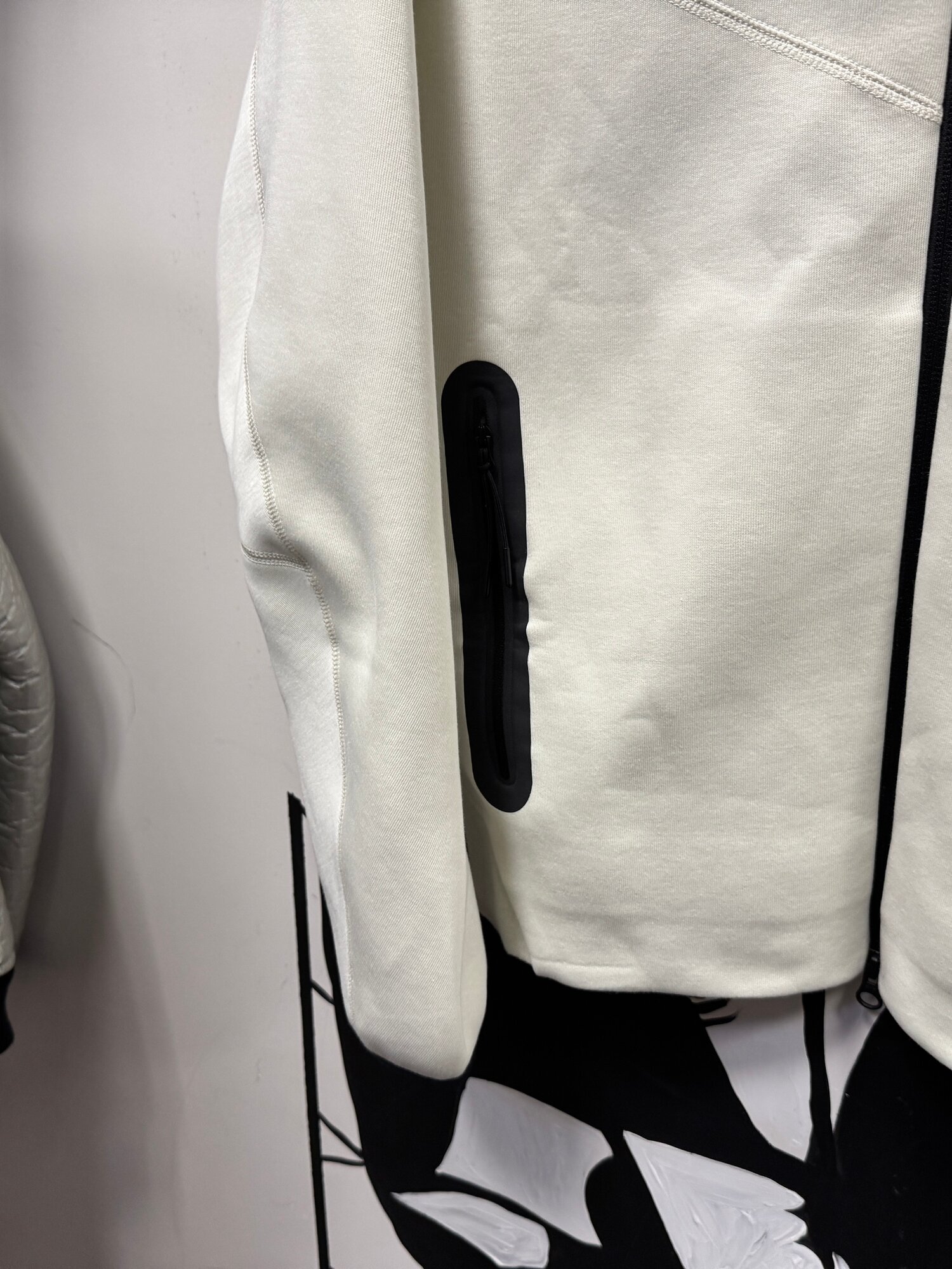 Толстовка NIKE Tech Fleece Full-Zip Windrunner, размер L, , белая — фото 1