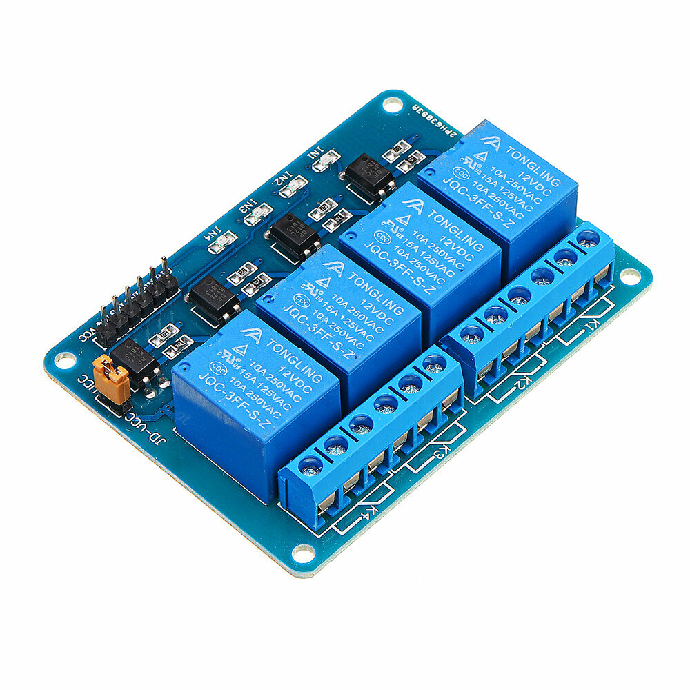 Инструмент Geekcreit 12V 4-канальный релейный модуль для Arduino PIC ARM DSP AVR MSP430