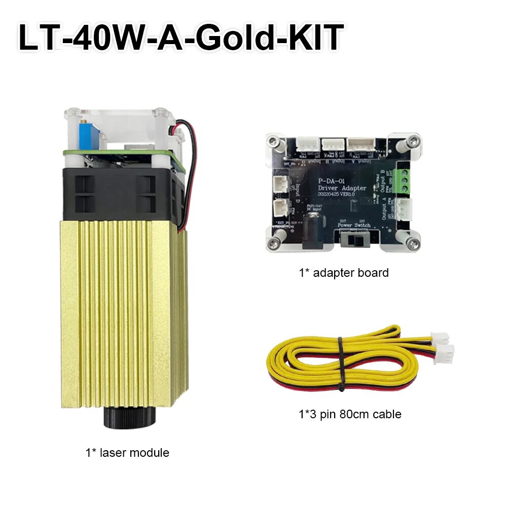 Лазерный модуль Laser Tree LT-80W-AA-PRO 10 Вт синий, 5W-A-Gold-KIT