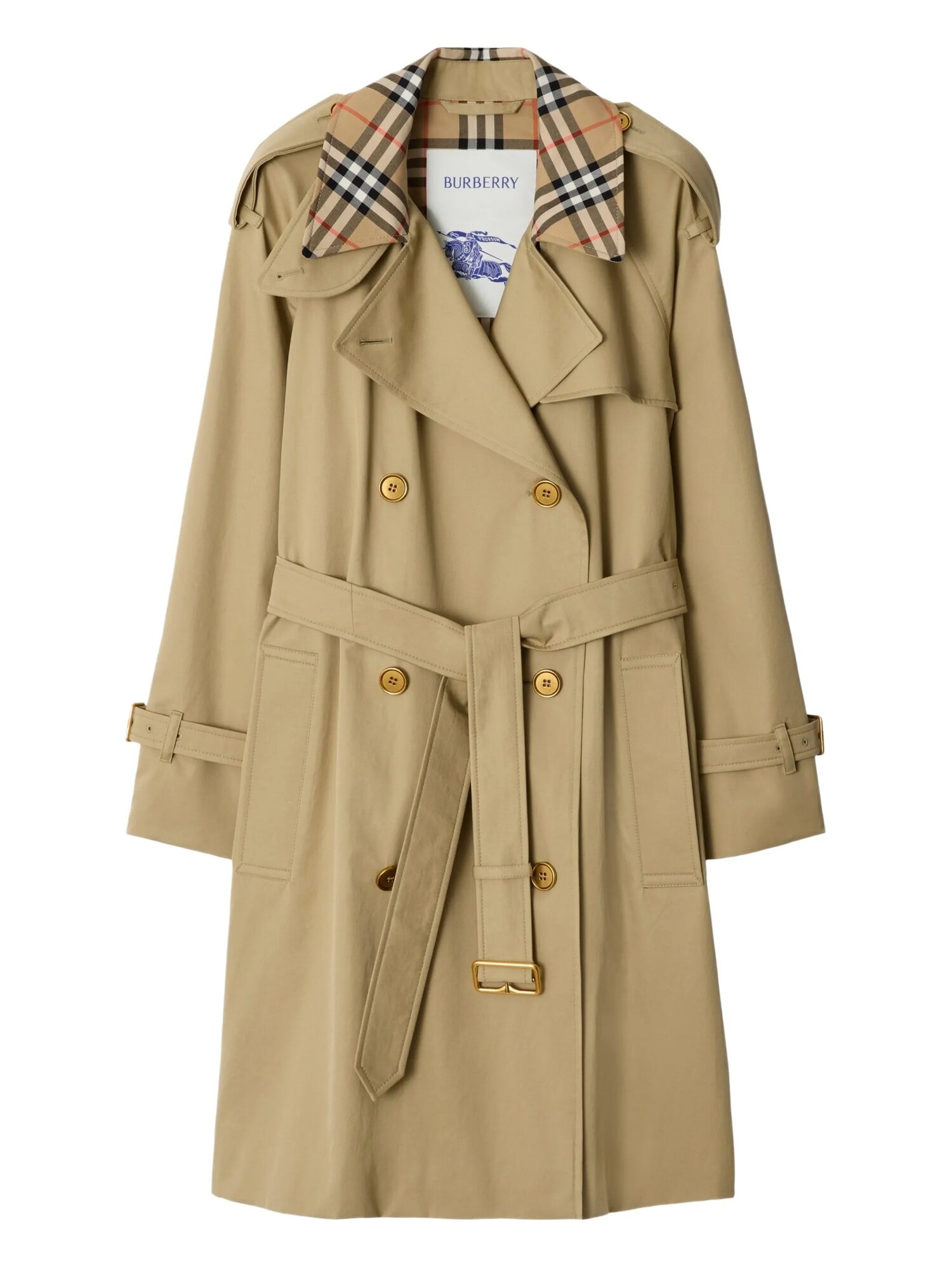 Тренчкот BURBERRY Castleford, размер 2 UK, коричневый